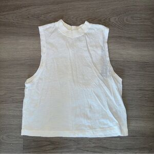 Pilcro White Mock Neck Tank